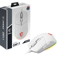 MSI Clutch GM11 White Gaming Mouse 5000 DPI 10M+ 6-Buttons 1ms Latency RGB Mystic Light