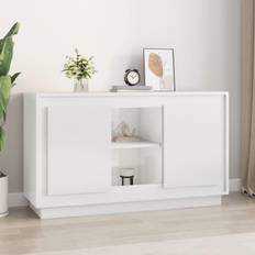 Mobili vidaXL Credenza Bianco Lucido 102x35x60 cm Legno Multistrato Madia