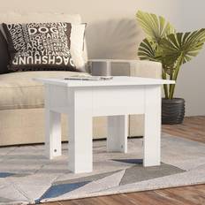 Gris Tables Basses vidaXL Coffee High Gloss White 21.7' x 21.7' x 16.5' Chipboard Table Basse