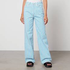 Ganni Stripe Denim Magny Kvinde Jeans Denim hos Magasin Bright White