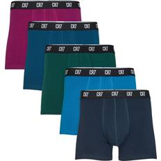 JBS Underwear JBS Mens 5-Pack Cotton Trunk Boxer Briefs - Blue/Green/Purple