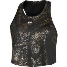 Damen - Golden Tanktops Nike Dri-FIT One Damen-Trainingstanktop mit Print Schwarz