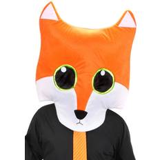 Orange Head Masks Fancy Dress Elope Huge Fox Maskot Head