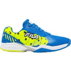 Blue - Men Volleyball Shoes Fila Volley Zone Herren Sneaker, Electric Blue/White/Safety Yellow