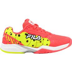 Women - Yellow Volleyball Shoes Fila Volley Zone Women's Pickleball Shoes /Fiery Coral/Yellow/Black