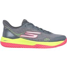 Skechers Women Racket Sport Shoes Skechers Viper Court Pro Womens Pickleball Shoes, Grey/Pink