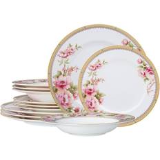 12 piece dinner set Noritake Hertford White Bone China 12-Piece Dinner Set