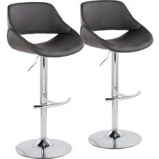 Lumisource BS-FABRICOPU-RT2 CHRMGY2 Fabrico Bar Stool