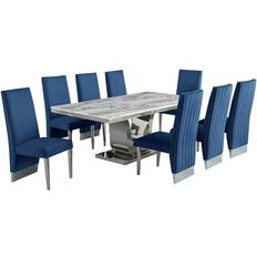 Stainless Steel Dining Sets Best Quality Furniture Ada 9-Piece Dining Set