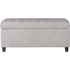 Silver Storage Benches HomePop Tufted Ainsley Storage Bench