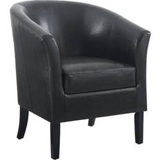 Black Armchairs Linon 36077BLK-01-AS-U Club Armchair