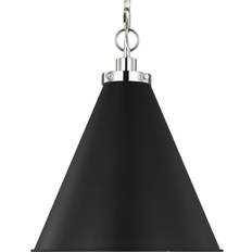 Blue Ceiling Lamps Visual Comfort Shade Black/Polished Pendant Lamp