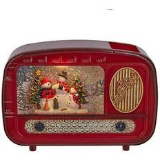 Red Lanterns Kurt Adler 6 Operated Snowman Radio Lantern