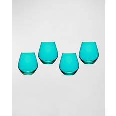 Turquoise Verres à Vin Godinger Meridian Stemless Glasses Set of 4 Verre à Vin