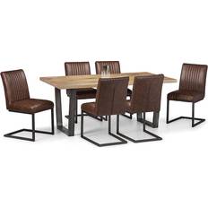 Julian Bowen Brooklyn Dining Set 98x180cm 7pcs