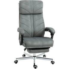 Adjustable Seat Furniture Vinsetto Microfiber Gray Office Chair 45.8"