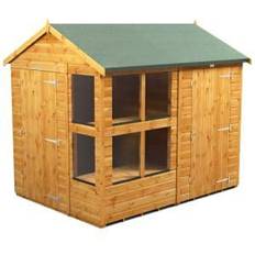 Outbuildings power Sheds 8 6ft Shiplap Dip Treated Potting Shed Store (Building Area )