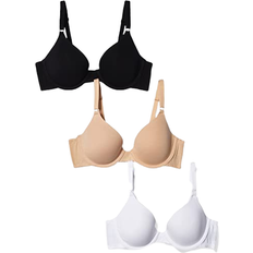 Fruit of the Loom T-Shirt Bra 3-pack - Black Hue/Sand/White