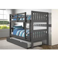 Built-in Storages - Twin Bunk Beds Donco kids Mission with Trundle Bunk Bed