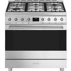 Smeg Cocinas de gas Smeg C9GMX2 90 cm Inox 6 Zonas Acero inoxidable