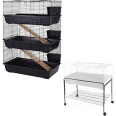 Little Friends rabbit guinea pig bunny big large cage 100cm blue/black 3