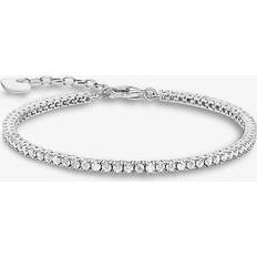 Thomas Sabo Tennisarmband Med Vita Stenar - Silver