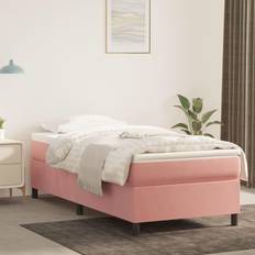 Roze Bedden en Matrassen vidaXL Fluweel Roze Boxspringframe 80x200 cm