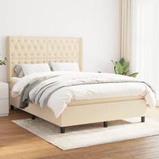 Senge & Madrasser vidaXL madras stof cremefarvet Kontinentalseng
