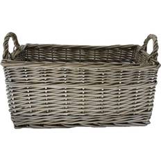 RED HAMPER Shallow Antique Wash Unlined Basket