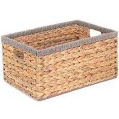 Grey Baskets RED HAMPER Medium Water Hyacinth With Grey Rope Border Basket