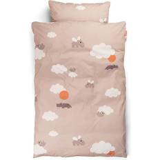 Punainen Vuodevaatesetit Done By Deer Happy Clouds Junior Bedding Set 100 x 130 x 38 x 55 cm