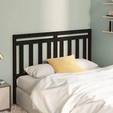 Beds & Mattresses vidaXL black, 126 Solid Wood Pine Bed Bed Headboard