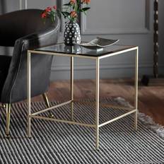 Beige Mesas Auxiliares Crossland Grove Side Table - Metal Frame/Champagne Mesa Auxiliar