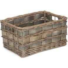 Grey Baskets RED HAMPER Wicker Unlined Grey Scandi Basket