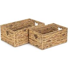 Plain Shallow Water Hyacinth Storage Basket