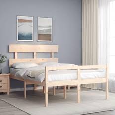 Beds & Mattresses vidaXL Senior Bed without Mattress 140x200 cm Solid Wood - Brown