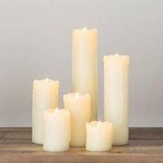LED Candles Lights4fun Set of 6 Skinny Real Wax Battery Operated LED Candle