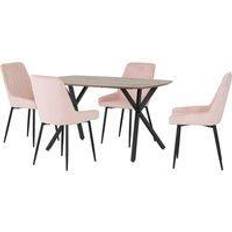 Pink Dining Sets SECONIQUE Baby Pink Athens Dining Set