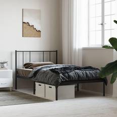 vidaXL Metal Bed Frame With Headboard 80 x 200 cm