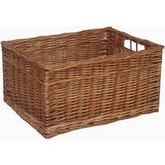RED HAMPER Unlined Double Steamed Open Wicker Basket