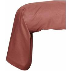 Coton Linge de Lit Today Traversin "Essential" - Terracotta L 45 x 185 cm - Transparent Taie d'oreiller Marron