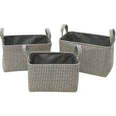 Storage Boxes JVL Silva Rectangular Fabric Baskets with Handles, Set 3 Storage Box