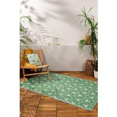 Carpets & Rugs Furn Hexa Recycled Woven Jacquard UV & Weatherproof Green, White