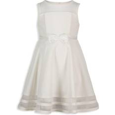 Calvin Klein Girls Dresses Children's Clothing Calvin Klein Big Girl's Illusion Mesh-Hem Dress - Whipped White