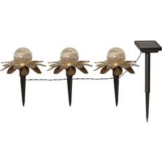 LED-belysning - Rød Bedlamper Star Trading Solcelledekoration Lilly Guld Bedlampe