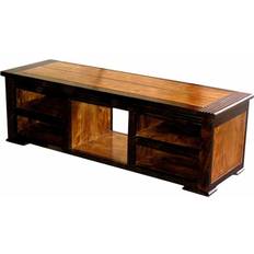 Dkd Home Decor TV Benches Dkd Home Decor furniture 140 Dark brown Acacia TV Bench