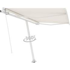 Terrassemarkiser vidaXL Frittstående Automatisk Markise 350x250 cm Kremhvit