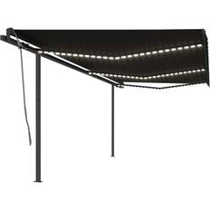 Tendalini da Giardino vidaXL Tenda Da Sole Automatica Con Sensore Vento e LED 6 x 3 m Antracite