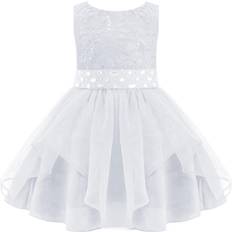 18-24M - Girls Christening Wear Children's Clothing MSemis Baby Girl's Christening Baptism Party Formal Dress - A White