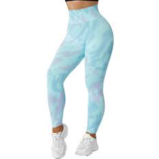 Tie Dye Tights Mooslover Seamless Training Leggings - Pink Tie Dye